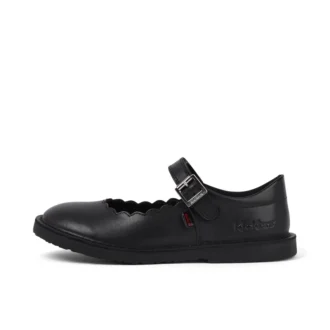 Junior Mädchen Adlar MJ Scallop Leder Schwarz Junior Mädchen Adlar MJ Scallop Leder Schwarz