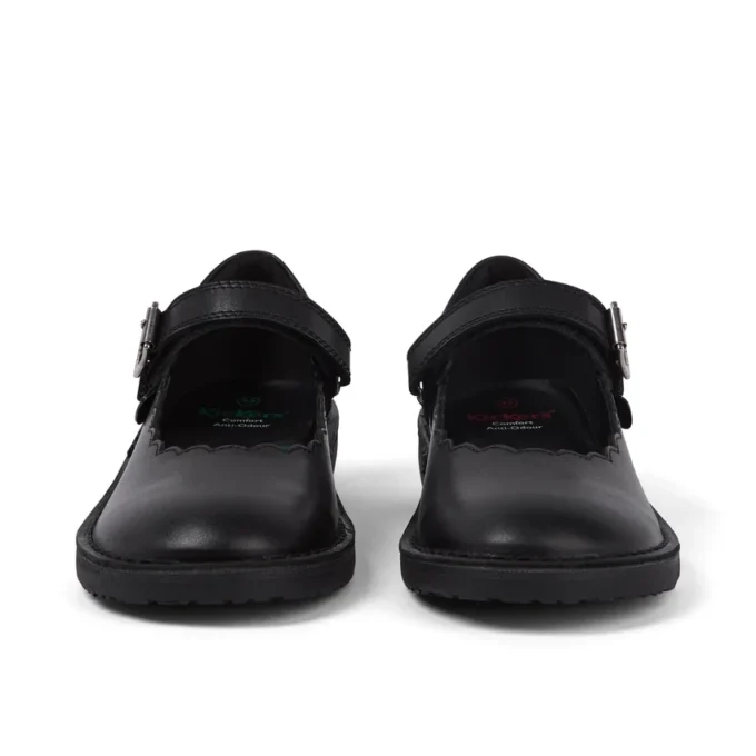 Junior Mädchen Adlar MJ Scallop Leder Schwarz Junior Mädchen Adlar MJ Scallop Leder Schwarz