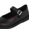 Junior Mädchen Adlar MJ Scallop Leder Schwarz Junior Mädchen Adlar MJ Scallop Leder Schwarz