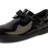 Junior Mädchen Adlar T-Bar-Schleifenstiefel aus Lackleder, schwarz Junior Mädchen Adlar T-Bar-Schleifenstiefel aus Lackleder, schwarz