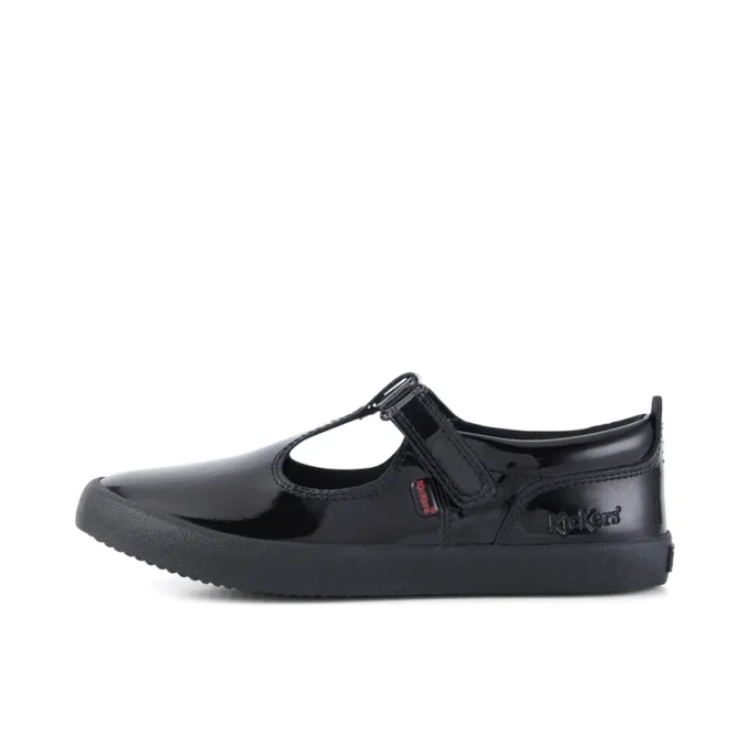Junior Mädchen Kariko T-Bar Lackleder Schwarz Junior Mädchen Kariko T-Bar Lackleder Schwarz