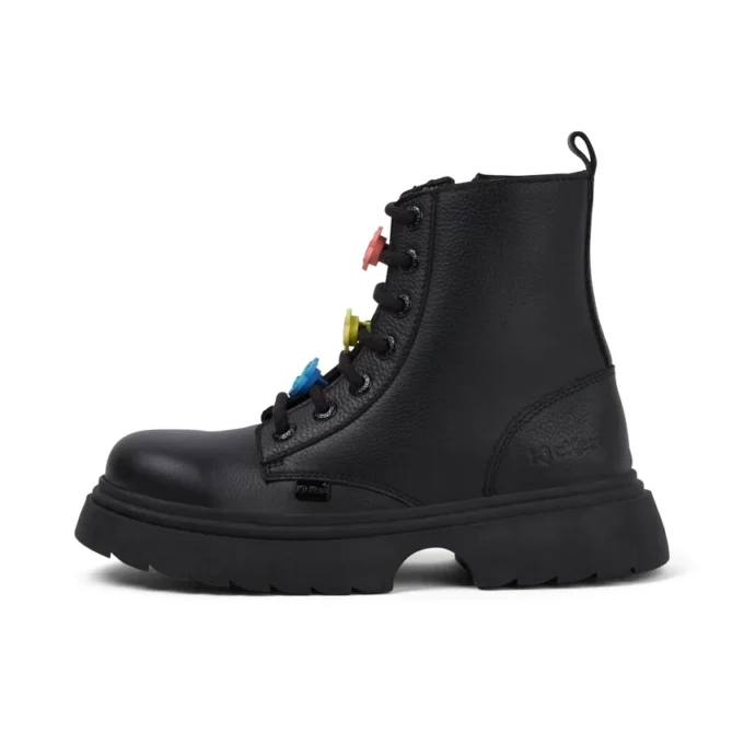 Junior Mädchen Kenzi Stiefel Charm Leder Schwarz Junior Mädchen Kenzi Stiefel Charm Leder Schwarz