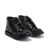 Junior Mädchen Kick Hi Zip Lederimitat Lackleder Schwarz Junior Mädchen Kick Hi Zip Lederimitat Lackleder Schwarz