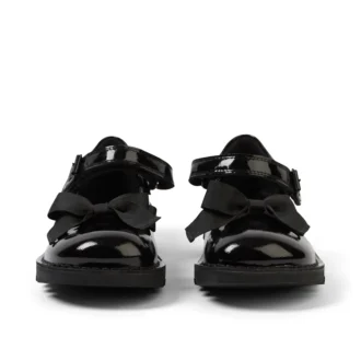 Junior Mädchen Kick MJ Bow Lackleder Schwarz
