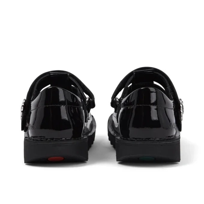 Junior Mädchen Kick T-Bar Meadow Lackleder Schwarz Junior Mädchen Kick T-Bar Meadow Lackleder Schwarz