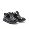 Junior Mädchen Kick T-Bar Vel Lackleder Schwarz Junior Mädchen Kick T-Bar Vel Lackleder Schwarz