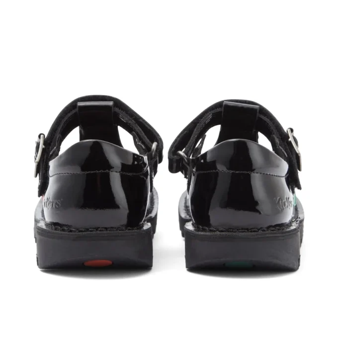 Junior Mädchen Kick T-Bar Vel Lackleder Schwarz Junior Mädchen Kick T-Bar Vel Lackleder Schwarz