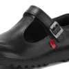 Junior Mädchen Kick T-Bar Vel Leder Schwarz Junior Mädchen Kick T-Bar Vel Leder Schwarz