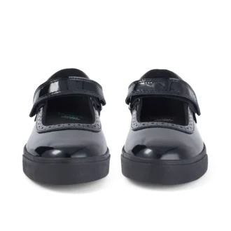 Junior Mädchen Tovni Brogue MJ Lackleder Schwarz