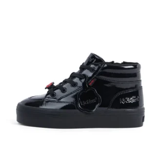 Junior Mädchen Tovni Stack Hi Flower Lackleder Schwarz