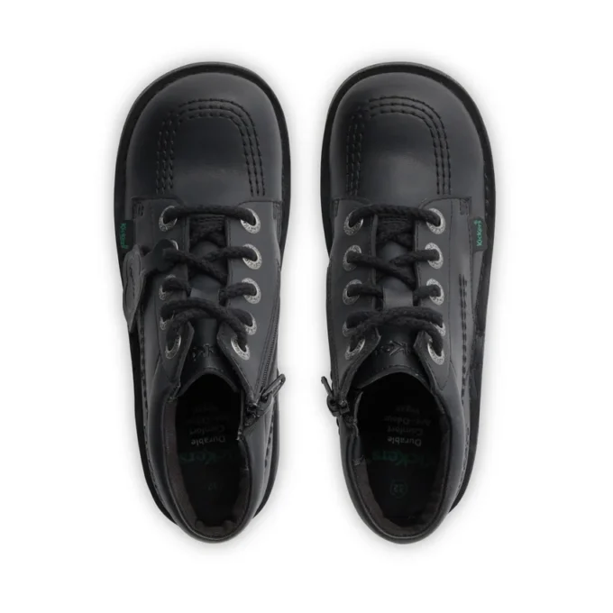 Junior Unisex Kick Hi Zip Leder-Alternative Schwarz Junior Unisex Kick Hi Zip Leder-Alternative Schwarz
