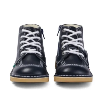Junior Unisex Kick Hi Zip Leder Navy