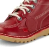 Junior Unisex Kick Hi Zip Leder Rot Junior Unisex Kick Hi Zip Leder Rot