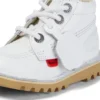 Baby Unisex Kick Hi Zip Leder Weiß