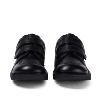 Junior Unisex Kick Lo Twin Vel Leder Schwarz
