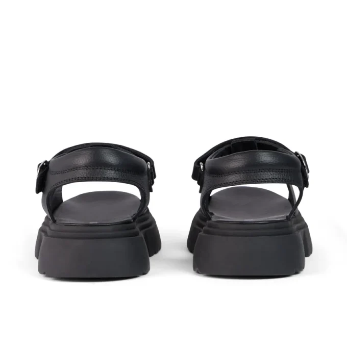 Kenzi-Sandalen für Mädchen aus schwarzem Leder Kenzi-Sandalen für Mädchen aus schwarzem Leder