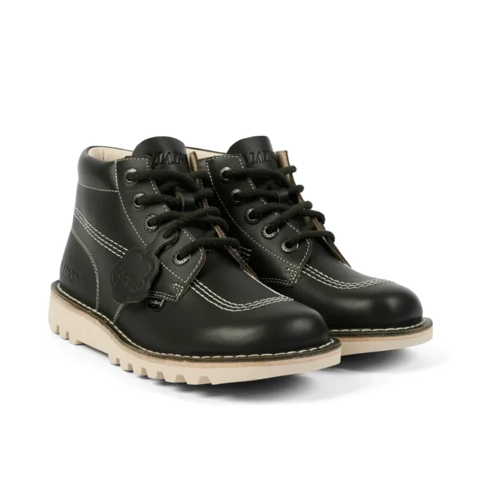 Kick Hi aus genarbtem Leder für Erwachsene, Unisex, Mains, Dunkelgrün