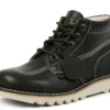 Kick Hi aus genarbtem Leder für Erwachsene, Unisex, Mains, Dunkelgrün