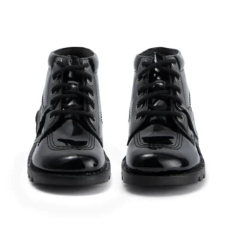 Kick Hi für Erwachsene, Damen, Leder, Lackleder-Optik, Schwarz