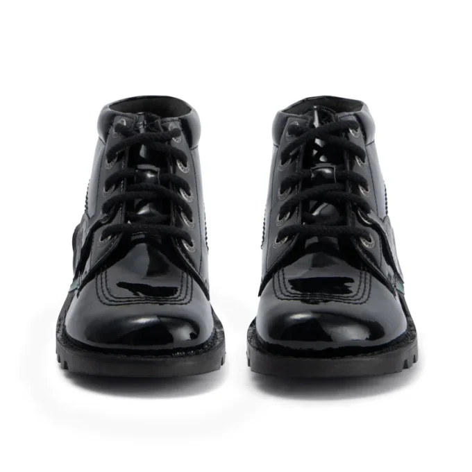 Kick Hi für Erwachsene, Damen, Leder, Lackleder-Optik, Schwarz