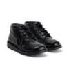 Kick Hi für Erwachsene, Damen, Leder, Lackleder-Optik, Schwarz
