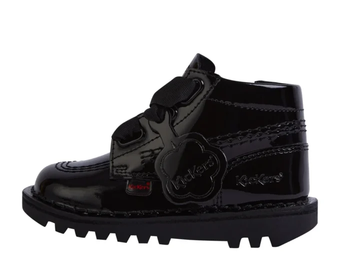 Kick Hi Ribbon Lackleder-Stiefel für Kleinkinder, schwarz Kick Hi Ribbon Lackleder-Stiefel für Kleinkinder, schwarz