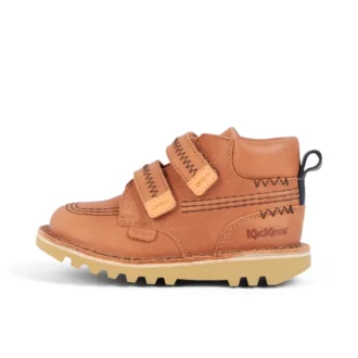 Kick Hi Roll ZigZag Stiefel für Jungen, Leder, hellbraun