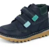 Kick Hi Roll ZigZag Stiefel für kleine Jungen aus Leder, marineblau Kick Hi Roll ZigZag Stiefel für kleine Jungen aus Leder, marineblau