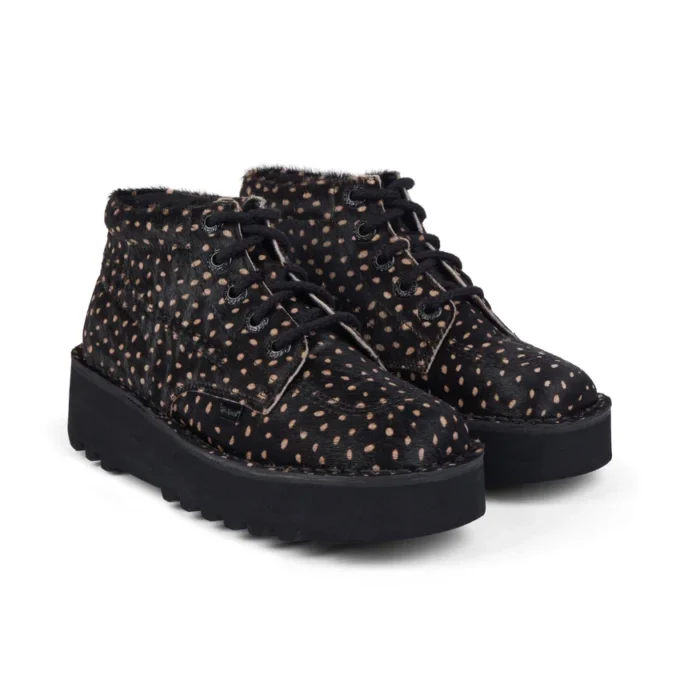Kick Hi Stack Spot Leder Schwarz für Erwachsene (Unisex)