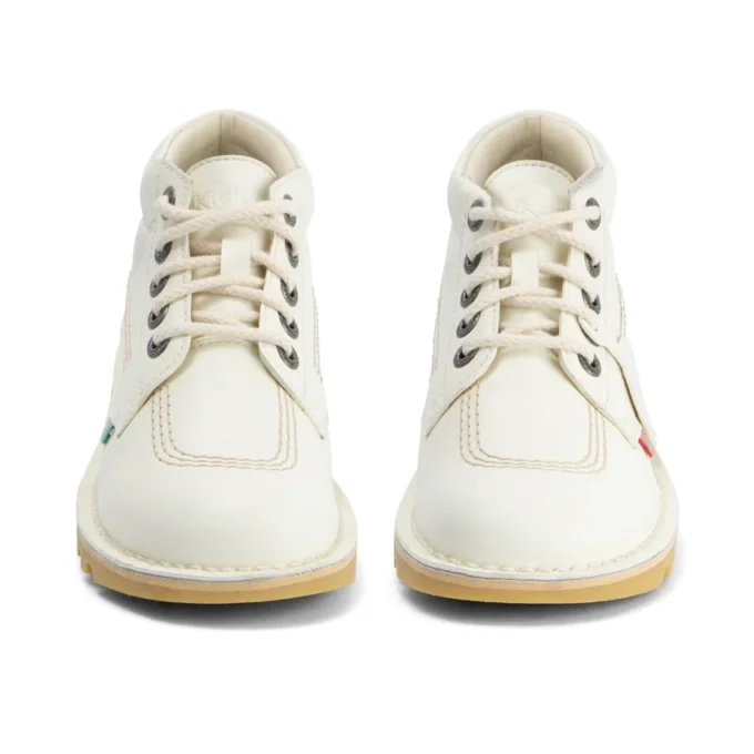 Kick Hi Unisex für Erwachsene, Lederalternative, Weiß