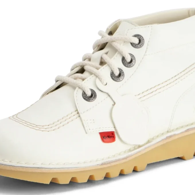 Kick Hi Unisex für Erwachsene, Lederalternative, Weiß