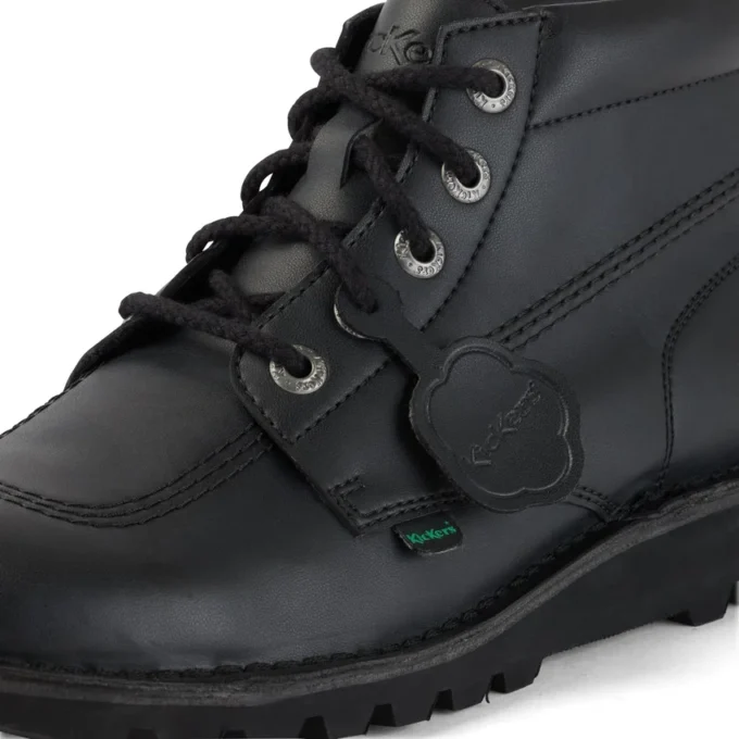 Kick Hi Unisex für Erwachsene, Lederimitat, Schwarz