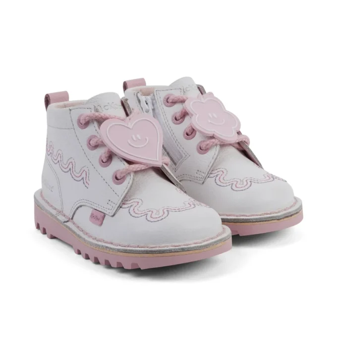 Kick Hi Wave Leder Weiß für Mädchen
