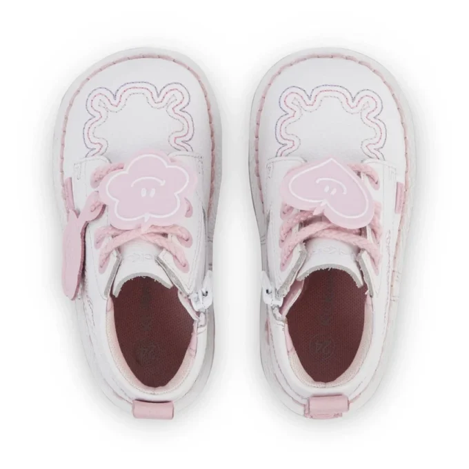 Kick Hi Wave Leder Weiß für Mädchen