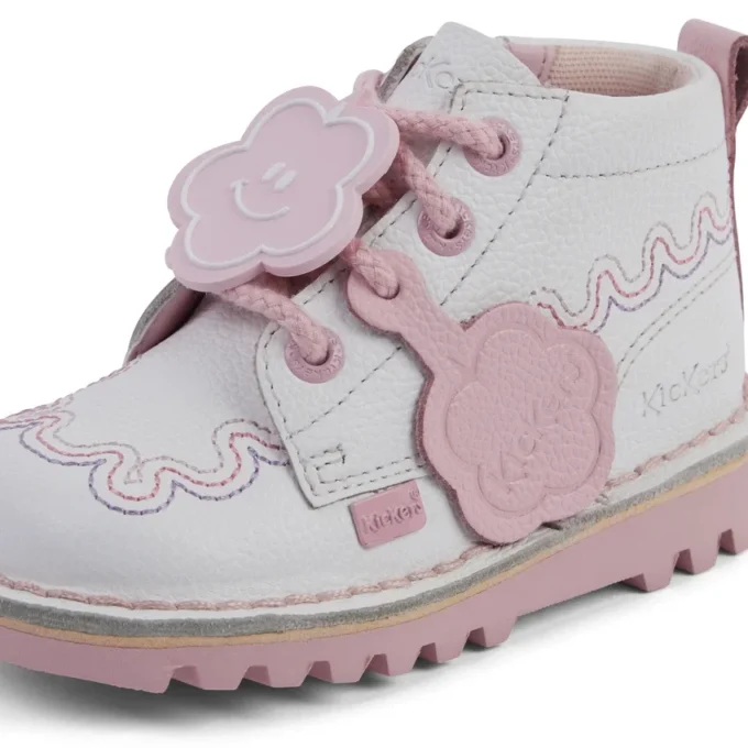 Kick Hi Wave Leder Weiß für Mädchen