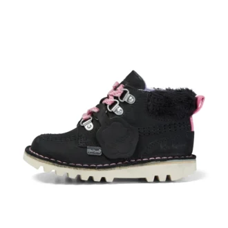Kick Hi Winter Nubuk für Mädchen, schwarz