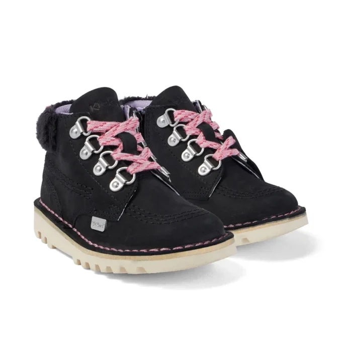 Kick Hi Winter Nubuk für Mädchen, schwarz