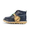 Kick Hi ZigZag Stiefel für Jungen im Kleinkindalter, Leder, Marineblau