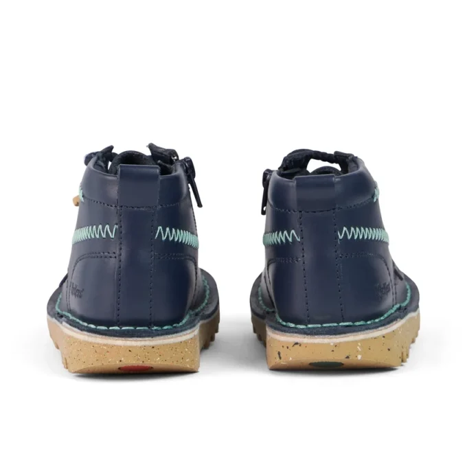 Kick Hi ZigZag Stiefel für Jungen im Kleinkindalter, Leder, Marineblau