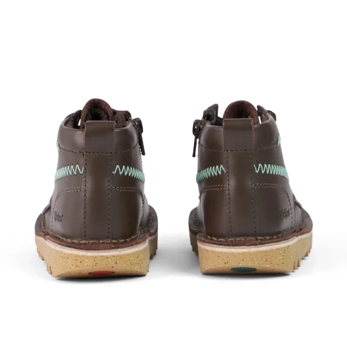 Kick Hi ZigZag Stiefel für Jungen, Leder, braun