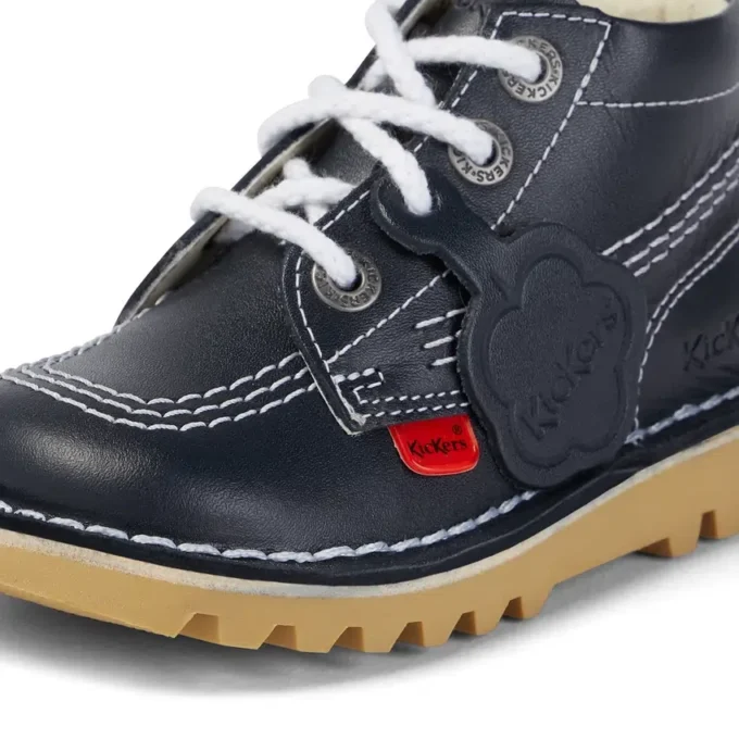 Kick Hi Zip Leder für Kleinkinder, Unisex, Marineblau