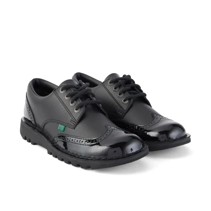 Kick Lo Brogue Leder Schwarz für Erwachsene