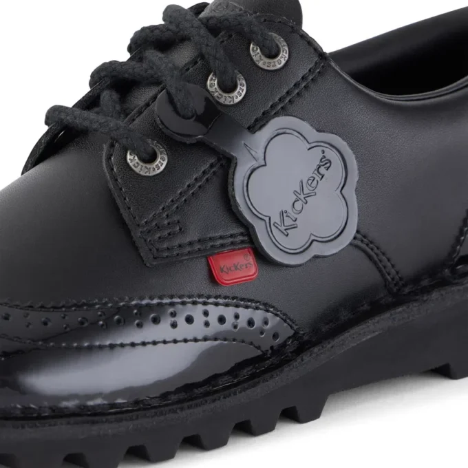 Kick Lo Brogue Leder Schwarz für Erwachsene