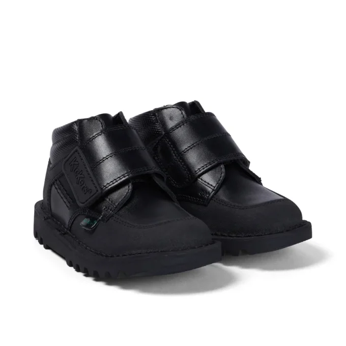 Kick Mid Scuff Leder für Jungen, schwarz