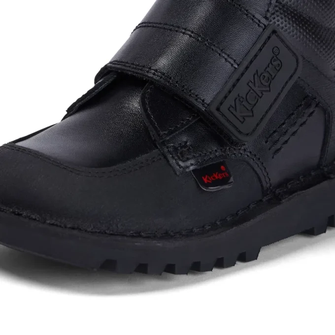 Kick Mid Scuff Leder für Jungen, schwarz