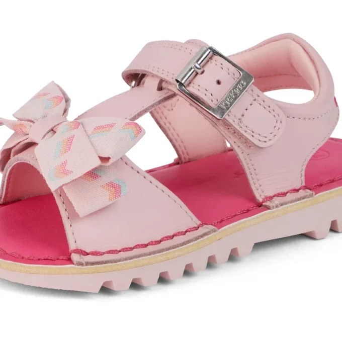 Kick Sandal für kleine Mädchen aus Leder, rosa
