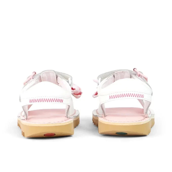 Kick Sandal für kleine Mädchen aus Leder, weiß
