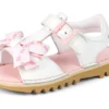 Kick Sandal für kleine Mädchen aus Leder, weiß