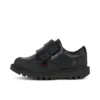 Kick Scuff Twin Leder Schwarz für kleine Jungen