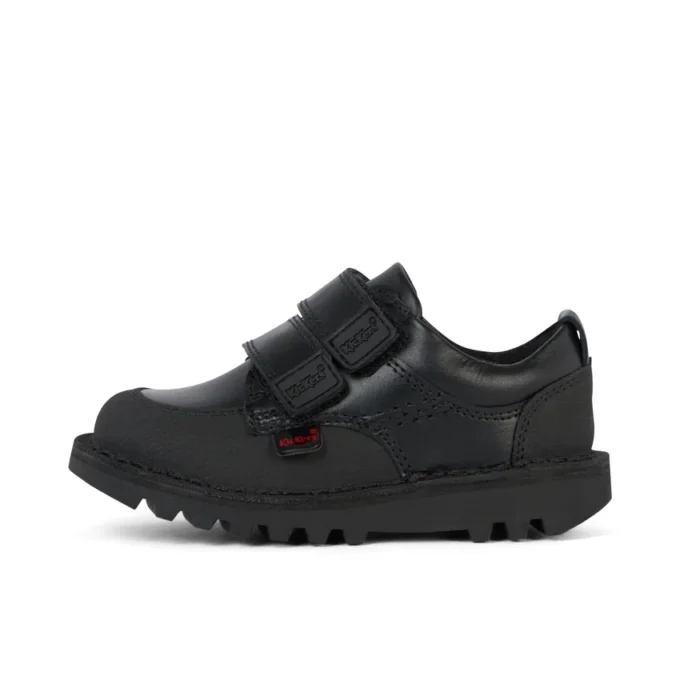 Kick Scuff Twin Leder Schwarz für kleine Jungen
